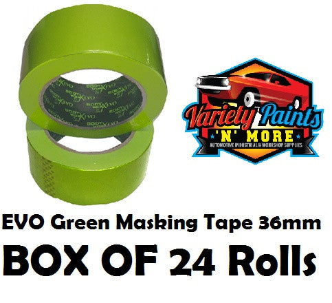 36mm BodyworX Evo Green Masking Tape 24 ROLLS