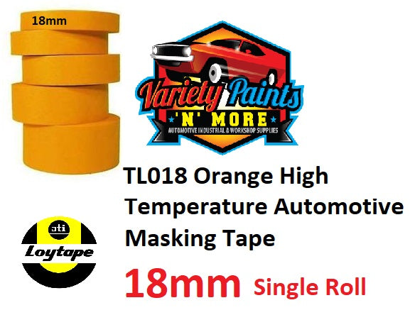 Loy Tape Orange 18mm Single High Temperature Masking Tape Single