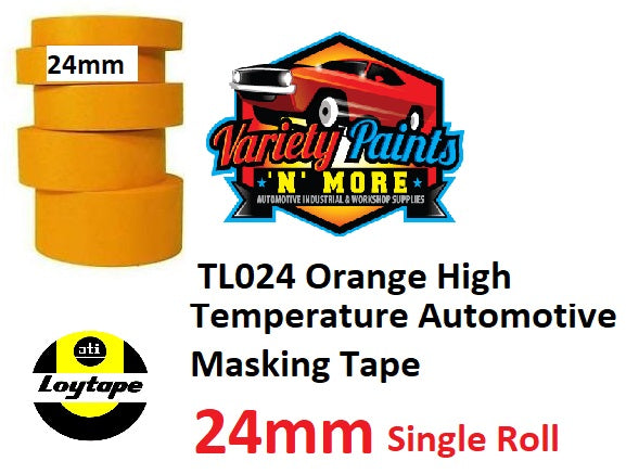 Loy Tape Orange 24mm Single High Temperature Masking Tape Single