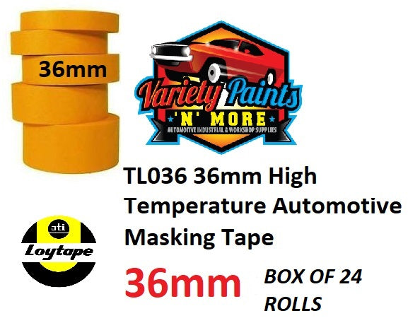 Loy Tape Orange 36mm Single High Temperature Masking Tape BOX OF 24