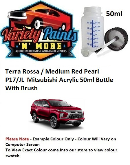 P17/JL Terra Rossa / Medium Red Pearl  Mitsubishi Acrylic 50ml Bottle With Brush