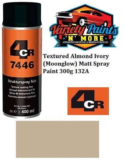 4CR Textured Fine Almond Ivory (Moonglow) Matt Spray Paint 300g 132A