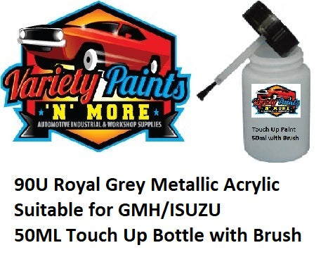 90U Royal Grey Metallic Acrylic GMH 50ML Touch Up Bottle with Brush