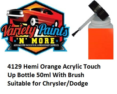 V2 / 4129 Hemi Orange Acrylic Touch Up Bottle 50ml With Brush