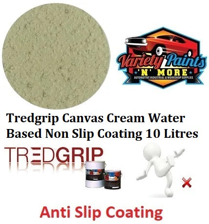 Tredgrip Canvas Cream Water Based Non Slip Coating 10 Litres