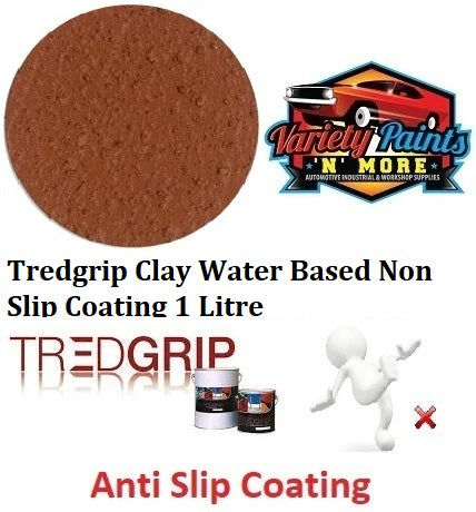 Tredgrip Clay Water Based Non Slip Coating 1 Litre