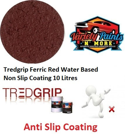 Tredgrip Ferric Red Water Based Non Slip Coating 10 Litres