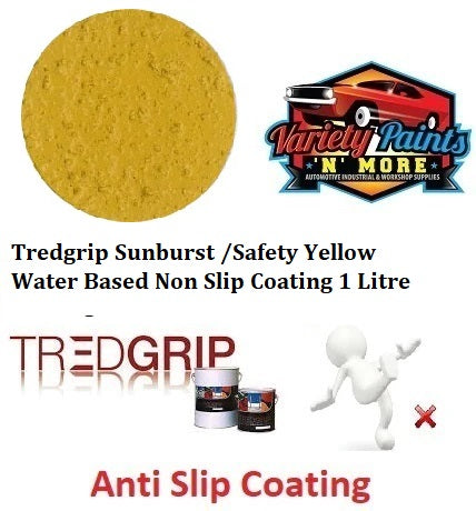 Tredgrip Sunburst /Safety Yellow Water Based Non Slip Coating 1 Litre