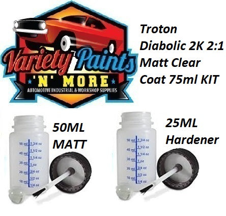 Troton Diabolic 2K 2:1 Matt Clear Coat 75ml KIT
