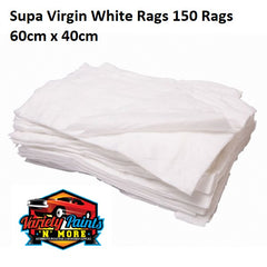 Supa Virgin White Rags 150 Rags 60cm x 40cm 
