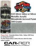 U25 Silver Alloy or Silver Metallic Acrylic Mitsubishi Aerosol Paint 300 Grams