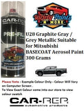 U28 Graphite Gray / Grey Metallic Suitable for Mitsubishi Basecoat Aerosol Paint 300 Grams