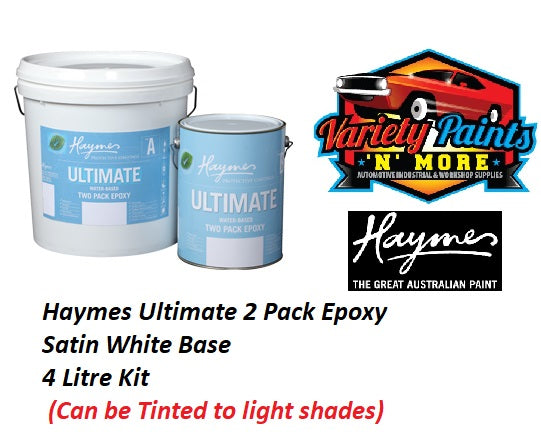 Haymes Ultimate 2 Pack Epoxy Satin White Base 4 Litre Kit PART A & B