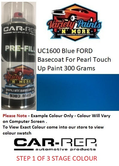 UC1600 Blue FORD Basecoat For Pearl Touch Up Paint 300 Grams