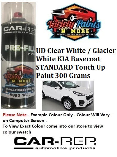 UD Clear White / Glacier White KIA Basecoat STANDARD Touch Up Paint 300 Grams