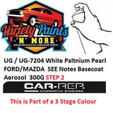 UG / UG-7204 White PLATNIUM Pearl FORD/MAZDA  SEE Notes Basecoat Aerosol  300G STEP 2