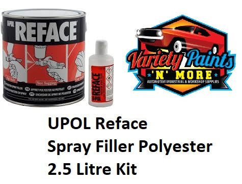 UPOL Reface Spray Filler Polyester 2.5 Litre Kit