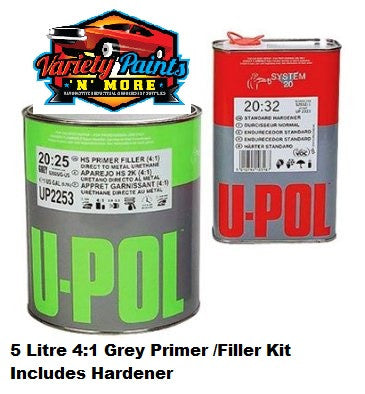 UPOL 20:25 UHS 2K Primer Grey 5 Litre Kit  4:1