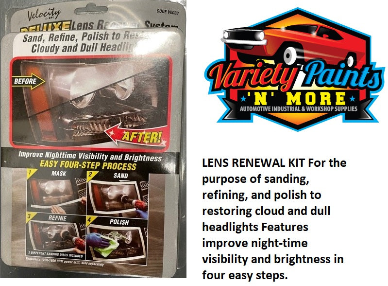 Velocity Headlight Lens Renewal Kit