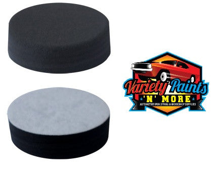 Velocity 80mm Velcro Foam Buff Pad Black Super Soft  - Finishing