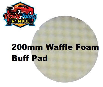 Velocity 200mm Velcro Waffle Foam Buff Pad White-Cutting