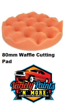 Velocity 80mm Velcro Foam Buff Pad Orange Waffle -Cutting