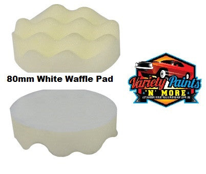 Velocity 80mm Velcro Foam Buff Pad White Waffle -Cutting