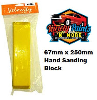 Velocity Sanding Block PU FOAM 67mm X 250mm