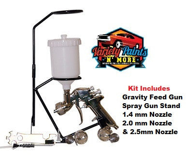Velocity Gravity Spray Gun with Spray Gun Stand 1.4MM , 2.0mm and 2.5mm Nozzles