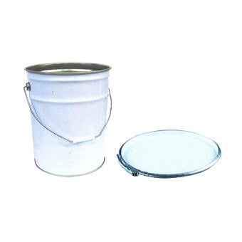 Empty 20 Litre Pail with metal lid & Locking Ring , Plain , unlined inside DM20L