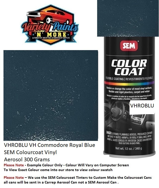 VHROBLU VH Commodore Royal Blue SEM Colourcoat Vinyl Aerosol 300 Grams