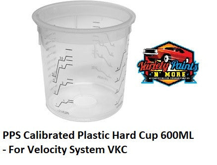 PPS Calibrated Plastic Hard Cup 600ML - For Velocity System