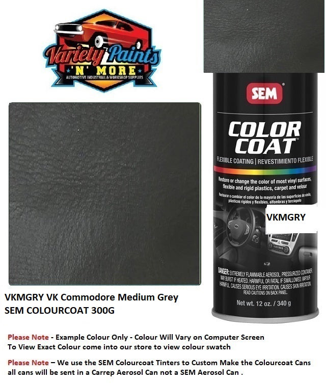VKMGRY VK Commodore Medium Grey  Colourcoat Vinyl Aerosol 300 Gram
