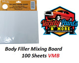 Velocity Body Filler Mixing Board - White with 100 Sheets