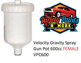 Velocity Gravity Spray Gun Pot 600cc FEMALE