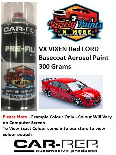 VX VIXEN Red FORD Basecoat Aerosol Paint 300 Grams