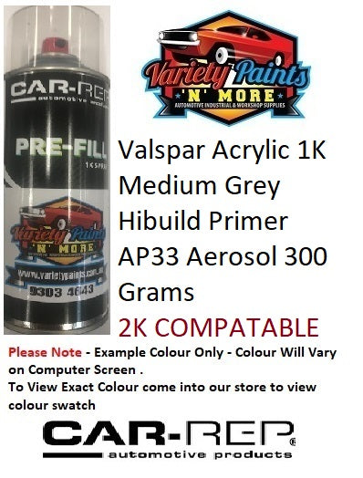 Valspar Acrylic 1K Medium Grey Hibuild Primer AP33 Aerosol 300 Grams