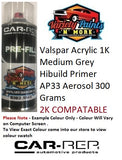 Valspar Acrylic 1K Medium Grey Hibuild Primer AP33 Aerosol 300 Grams 