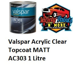 Valspar Acrylic Clear Topcoat MATT  1 Litre AC303M-001
