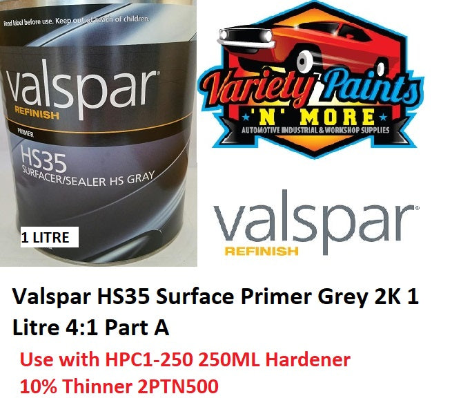 Valspar HS35 Surface Primer Grey 2K 1 Litre 4:1 Part A