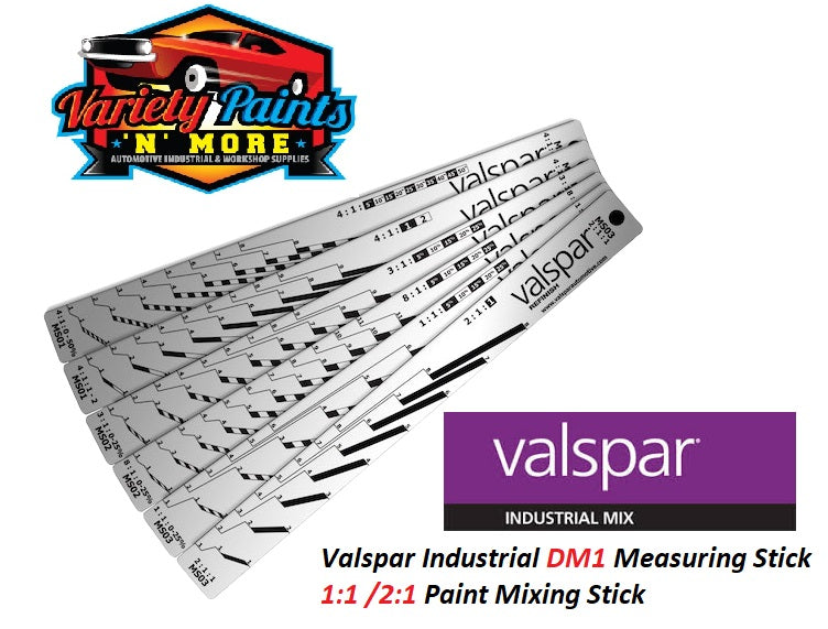 Valspar Industrial M1 Measuring Stick 1:1 /2:1 Paint Mixing Stick DM1