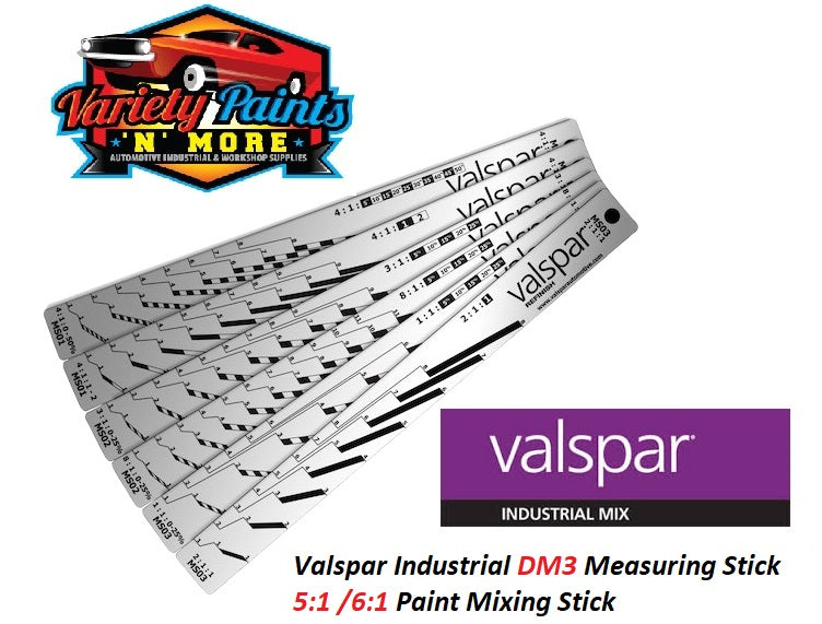 Valspar Industrial M3 Measuring Stick 5:1 /6:1 Paint Mixing Stick DM3