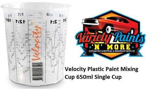 Velocity Plastic Paint Mixing Cup 650ml Single Cup