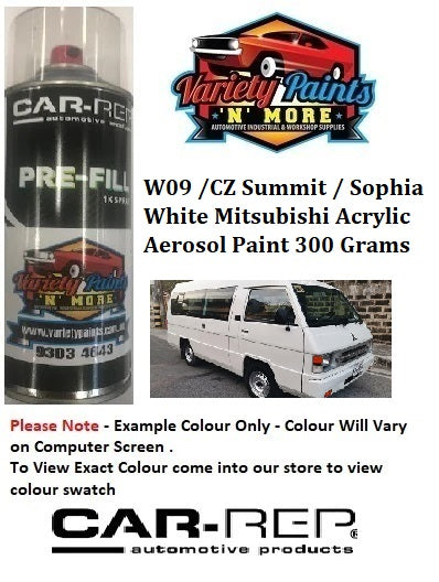 W09 /CZ Summit / Sophia White Mitsubishi Acrylic Aerosol Paint 300 Grams