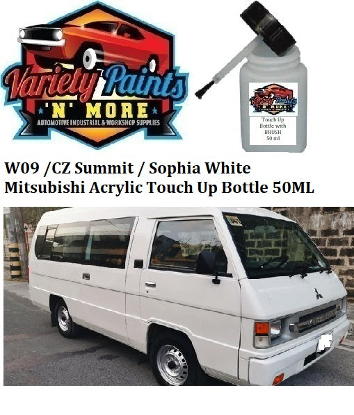 W09 /CZ Summit / Sophia White Mitsubishi Acrylic Touch Up Bottle 50ML