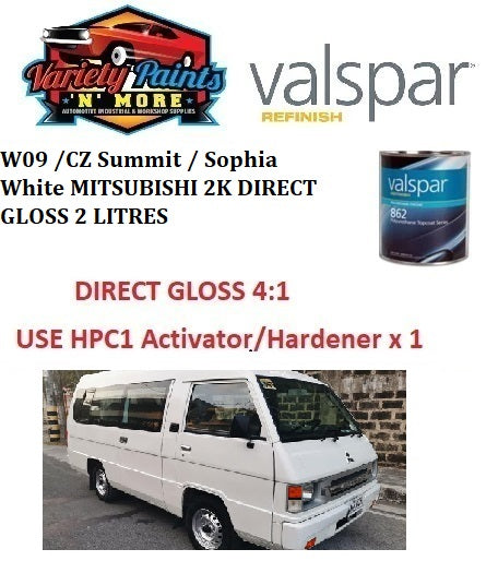 W09 /CZ Summit / Sophia White MITSUBISHI 2K DIRECT GLOSS 2 LITRES