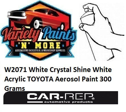 W2071 White Crystal Shine White Acrylic TOYOTA Aerosol Paint 300 Grams STEP 1