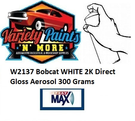 W2137 Bobcat WHITE 2K Direct Gloss Aerosol 300 Grams