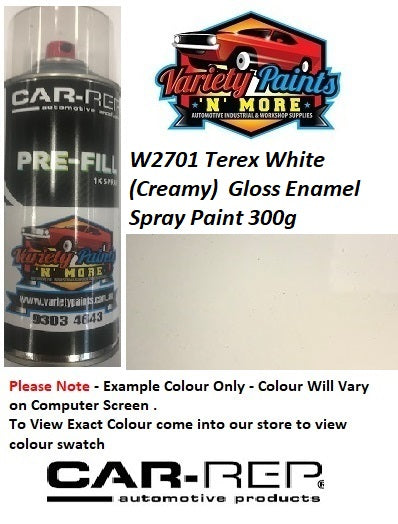 W2701 Terex White (Creamy)  Gloss Enamel Spray Paint 300g