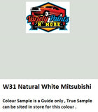 W31 Mitsubishi Natural  White Basecoat Touch Up Paint 300 Grams